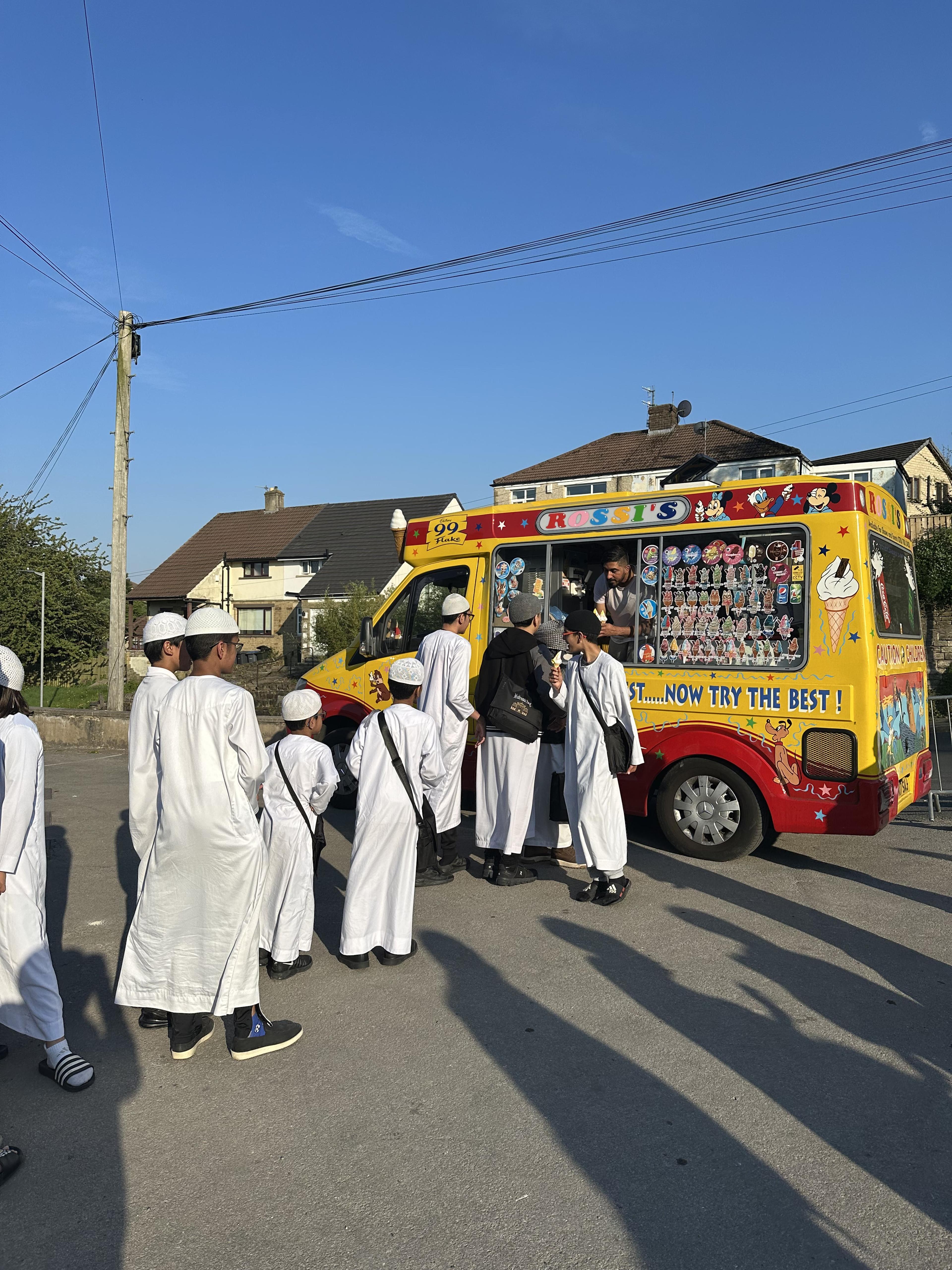 Teacher with students