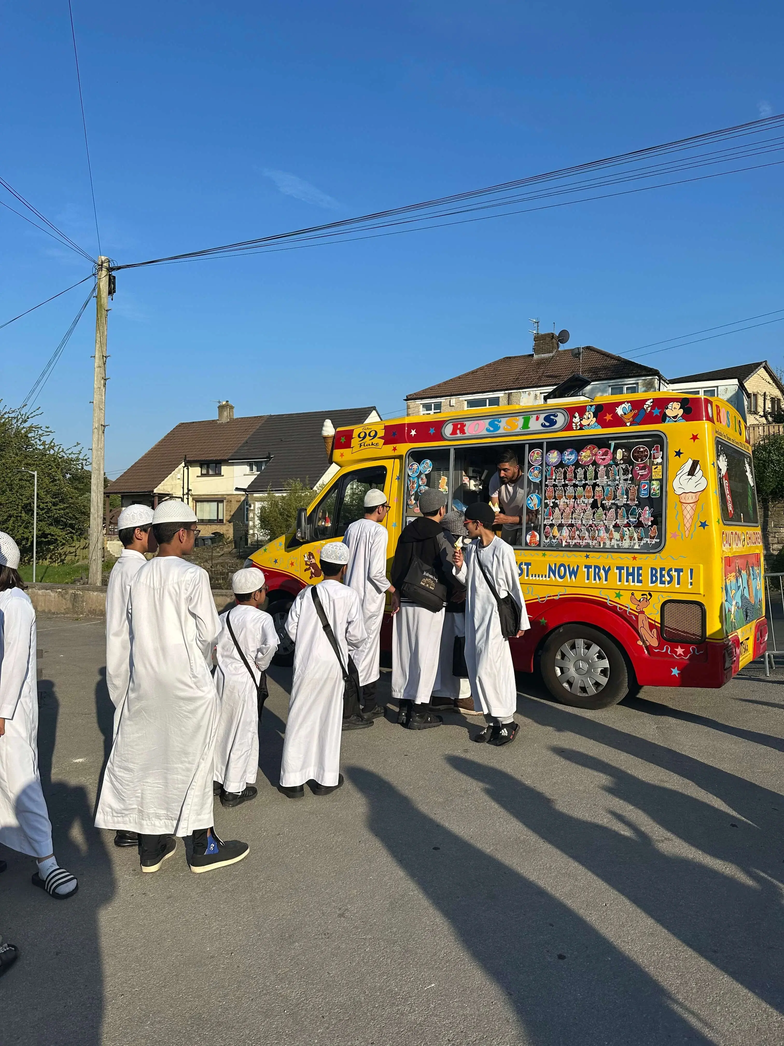 Teacher with students